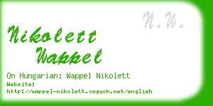 nikolett wappel business card